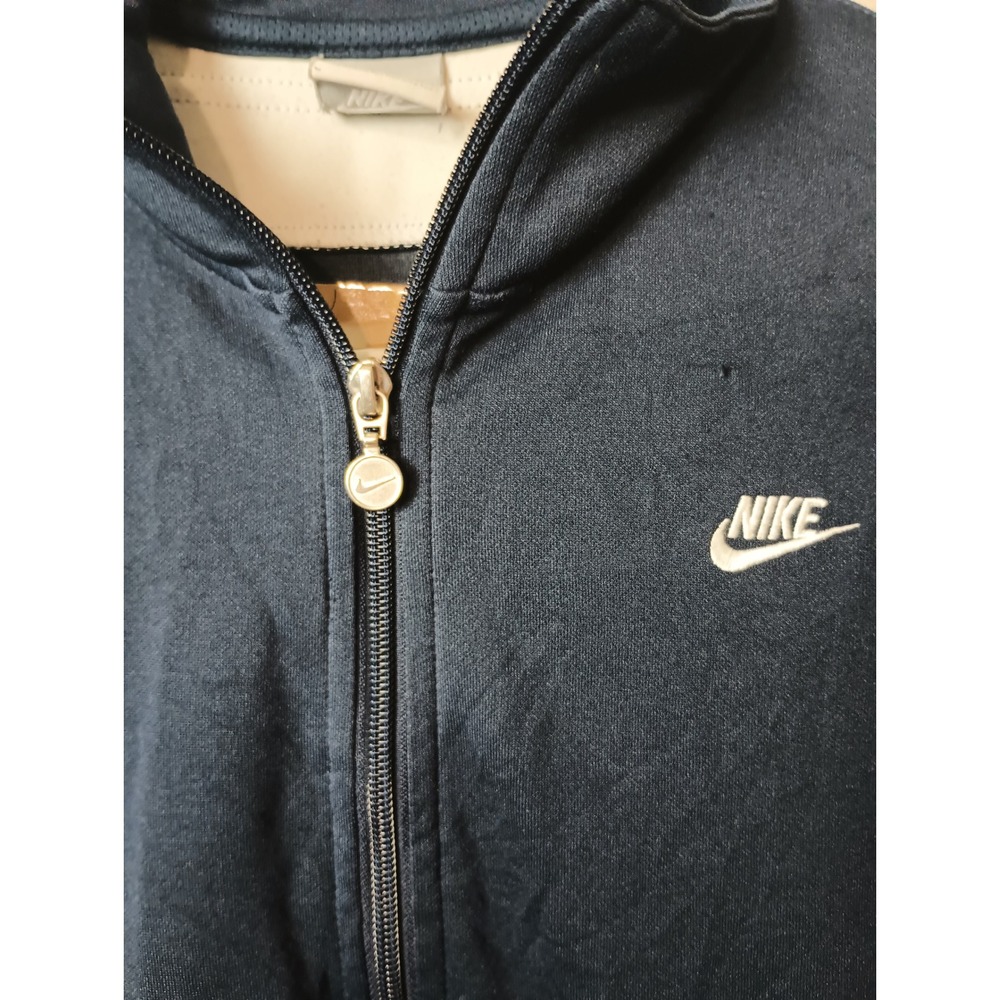 Vintage Nike Track Jacket Full Zip Athletic White Stripe Blue Womens L(12-14) M - Picture 5 of 9